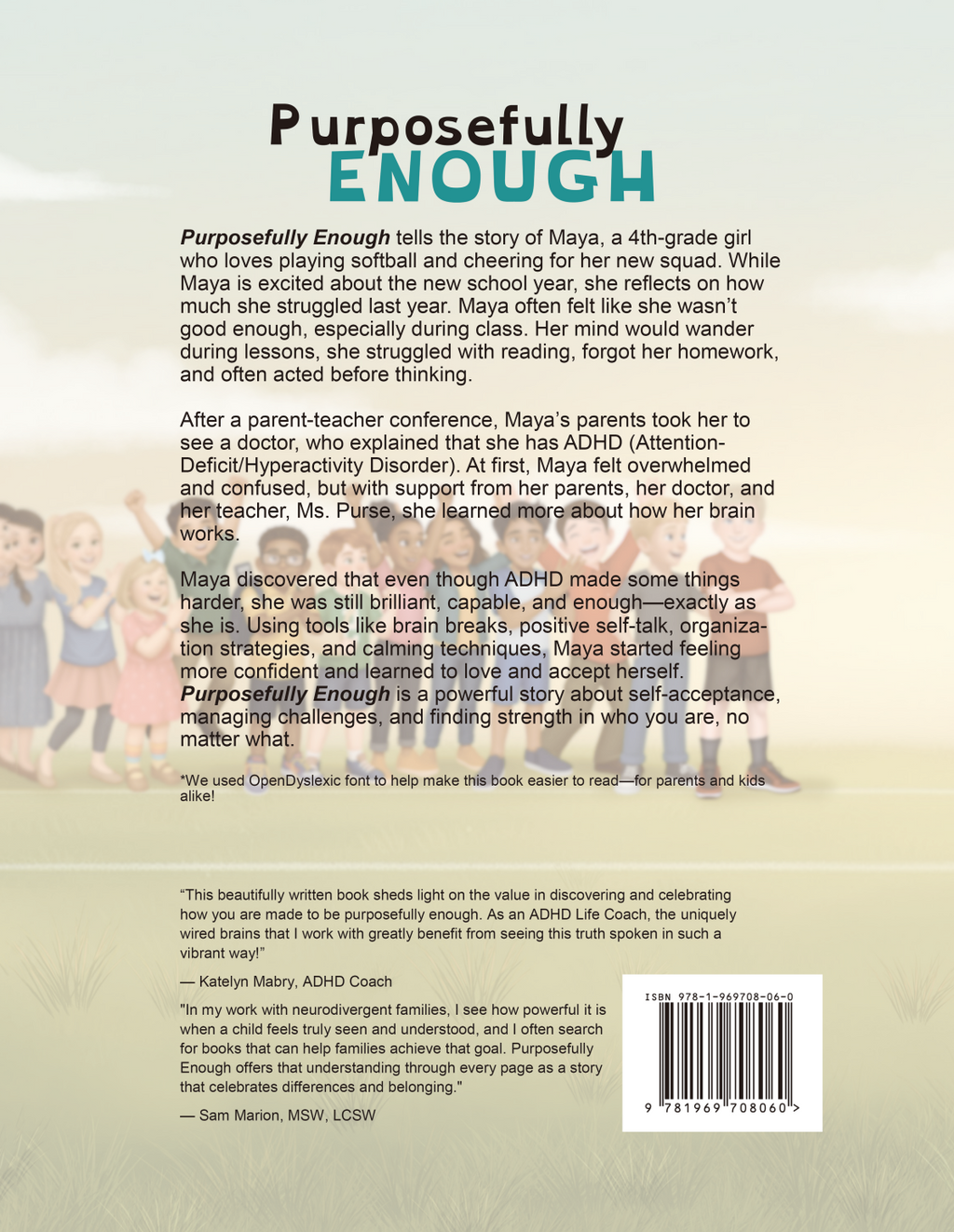 Purposefully Enough – Children’s Book About Confidence & Self-Worth (Hardcover)